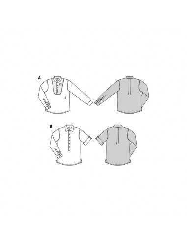 Patron Burda 5895 - Chemise du 46 au 56