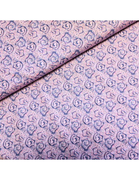 Popeline de coton "voile", impression digitale esprit batik, 62800