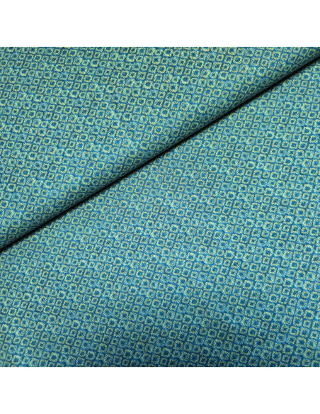 Popeline de coton "voile", impression digitale esprit batik, 60733