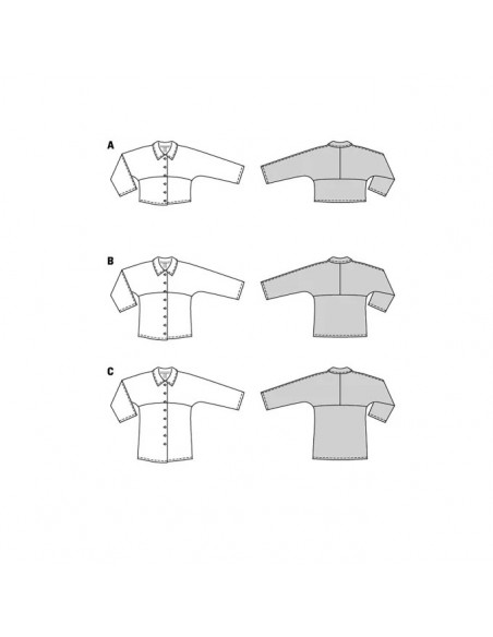 Patron Burda 5887 - Blouse en diverses longueurs du 34 au 48