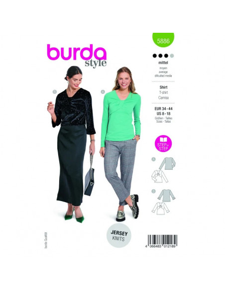 Patron Burda 5886-T-shirt