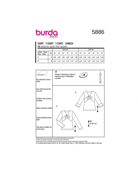 Patron Burda 5886-T-shirt
