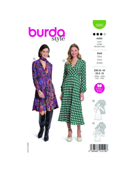 Patron Burda 5885-Robe