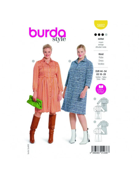 Patron Burda 5882-Robe
