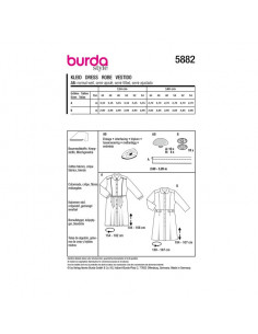 Patron Burda 5882-Robe 2