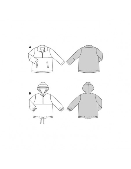 Patron Burda 5881-Veste