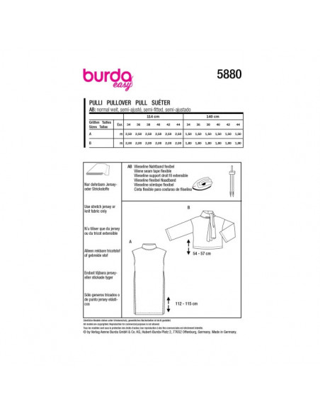Patron Burda 5880-Pull