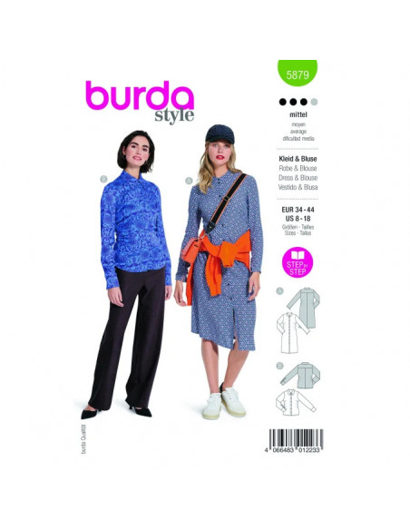 Patron Burda 5879-Robe & blouse