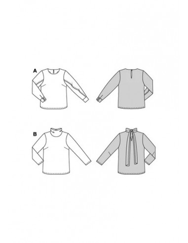 Patron Burda 5878-Blouse