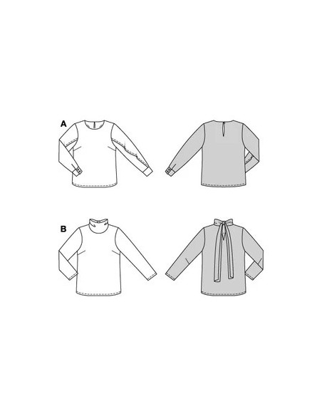 Patron Burda 5878-Blouse