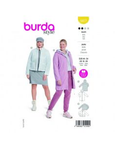Patron Burda 5877-Veste