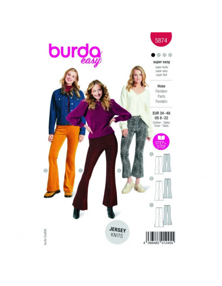 Patron Burda 5874-Pantalon