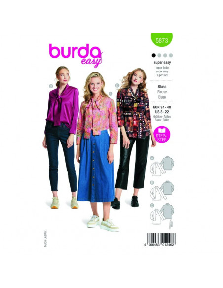 Patron Burda 5873-Blouse