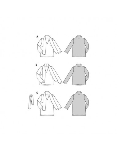 Patron Burda 5873-Blouse