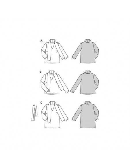 Patron Burda 5873-Blouse