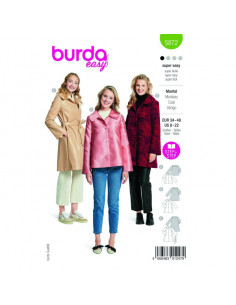 Patron Burda 5872-Manteau