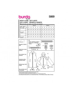 Patron Burda 5869-Gilet & veste 2