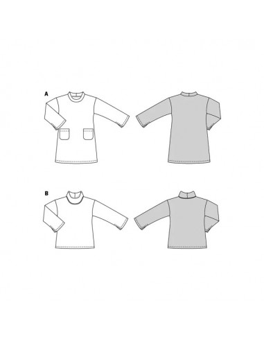 Patron Burda 5866-Robe & tee-shirt