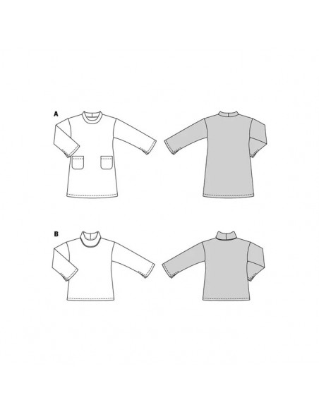 Patron Burda 5866-Robe & tee-shirt