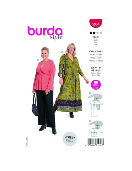 Patron Burda 5864-Robe & tunique