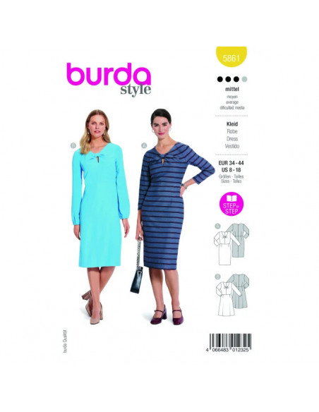 Patron Burda 5861-Robe
