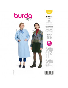Patron Burda 5860-Veste & manteau