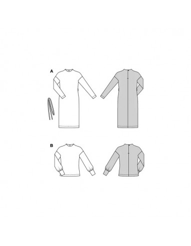 Patron Burda 5859-Robe & tee-shirt