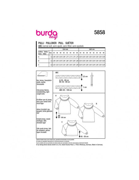 Patron Burda 5858-Pull