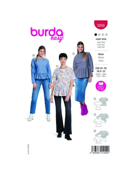 Patron Burda 5856-Blouse