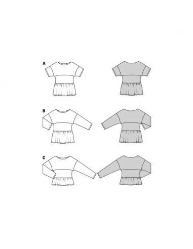 Patron Burda 5856-Blouse