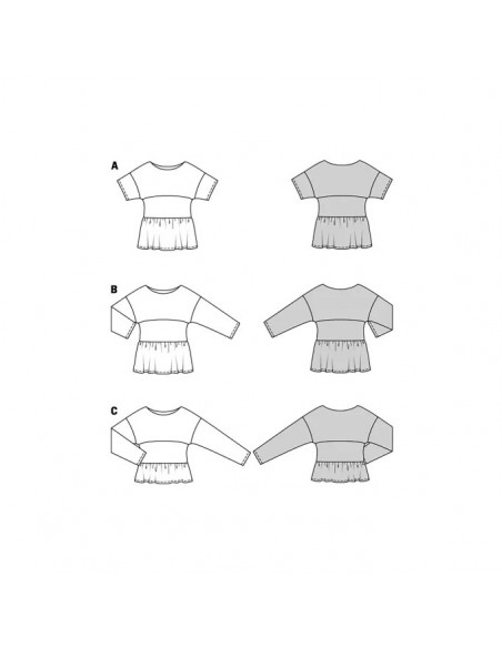 Patron Burda 5856-Blouse