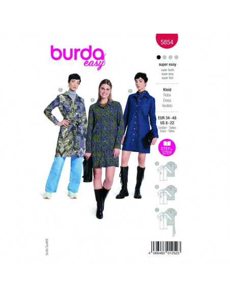 Patron Burda 5854-Robe