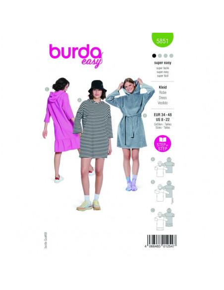 Patron Burda 5851-Robe