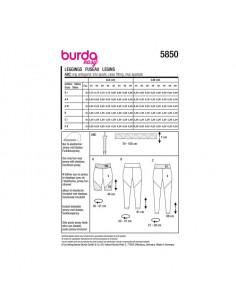 Patron Burda 5850-Leggings 2