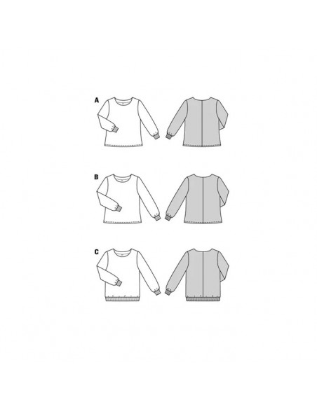 Patron Burda 5849-Blouse