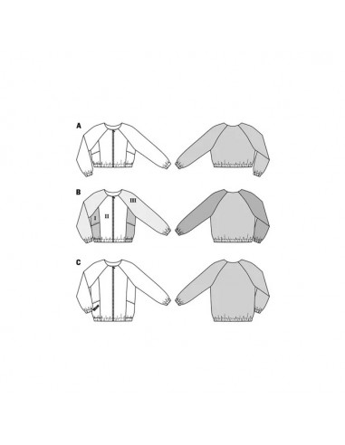 Patron Burda 5848-Blouson