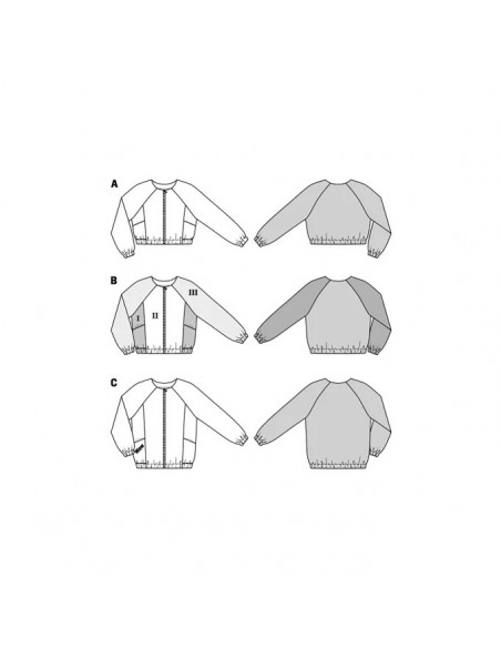 Patron Burda 5848-Blouson