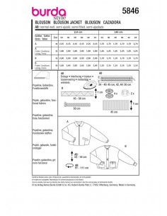 Patron Burda 5846 - Robe utility du 34 au 44 2