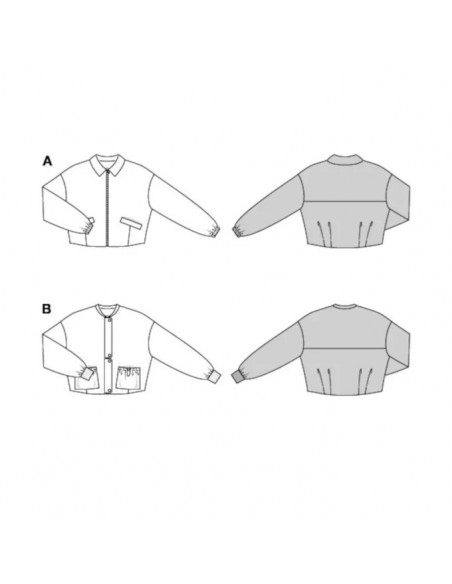 Patron Burda 5846 - Robe utility du 34 au 44