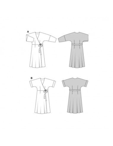 Patron Burda 5844 - Robe portefeuille du 36 au 48 FR