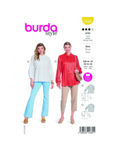 Patron Burda 5839 - Chemisier burda easy du 44 au 54 FR
