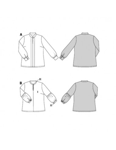 Patron Burda 5839 - Chemisier burda easy du 44 au 54 FR