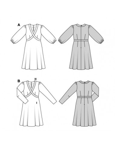 Patron Burda 5838 - Robe de rêve du 36 au 46 FR