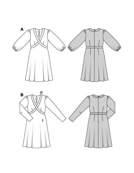 Patron Burda 5838 - Robe de rêve du 36 au 46 FR