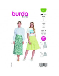 Patron Burda 5837 - Jupe midi du 36 au 46 FR