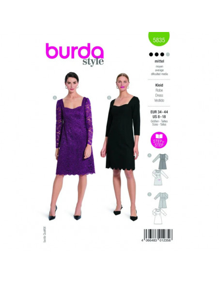 Patron Burda 5835-Robe