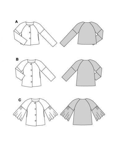 Patron Burda 5830 - Vestes du 34 au 48 FR