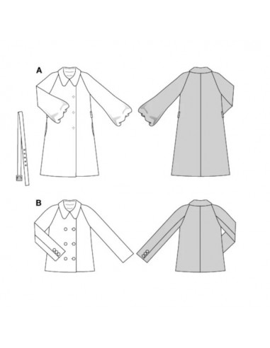Patron Burda 5824 - Manteau décontracté du 36 au 46 FR