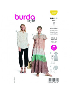 Patron Burda 5823 - Maxi- robe du 36 au 46 FR