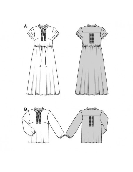 Patron Burda 5823 - Maxi- robe du 36 au 46 FR